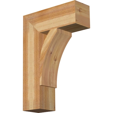 Thorton Block Rough Sawn Bracket, Western Red Cedar, 6W X 18D X 26H